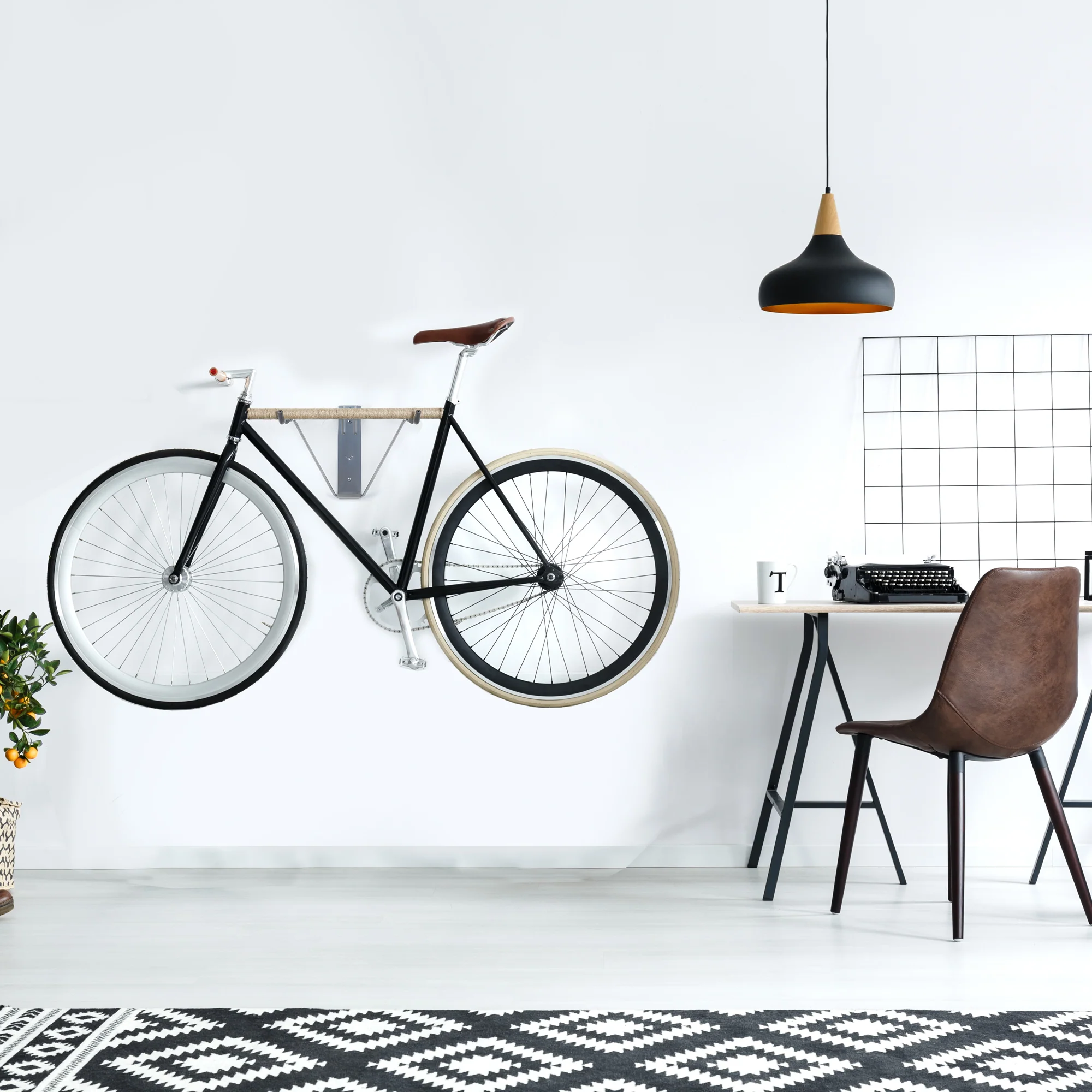 Two Bike Wall Mount Rack with Shelf - Image 7